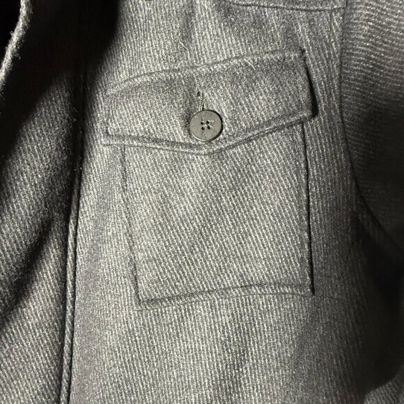 KANE & UNKE MEN'S Medium DK. Gray- FOLDAWAY HOOD MILITARY STYLE JACKET - Picture 7 of 11